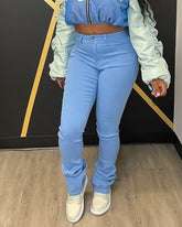 Stacked Pants - Denim Blue